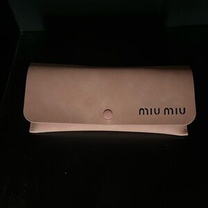 Miu Miu Pink Leather Glasses